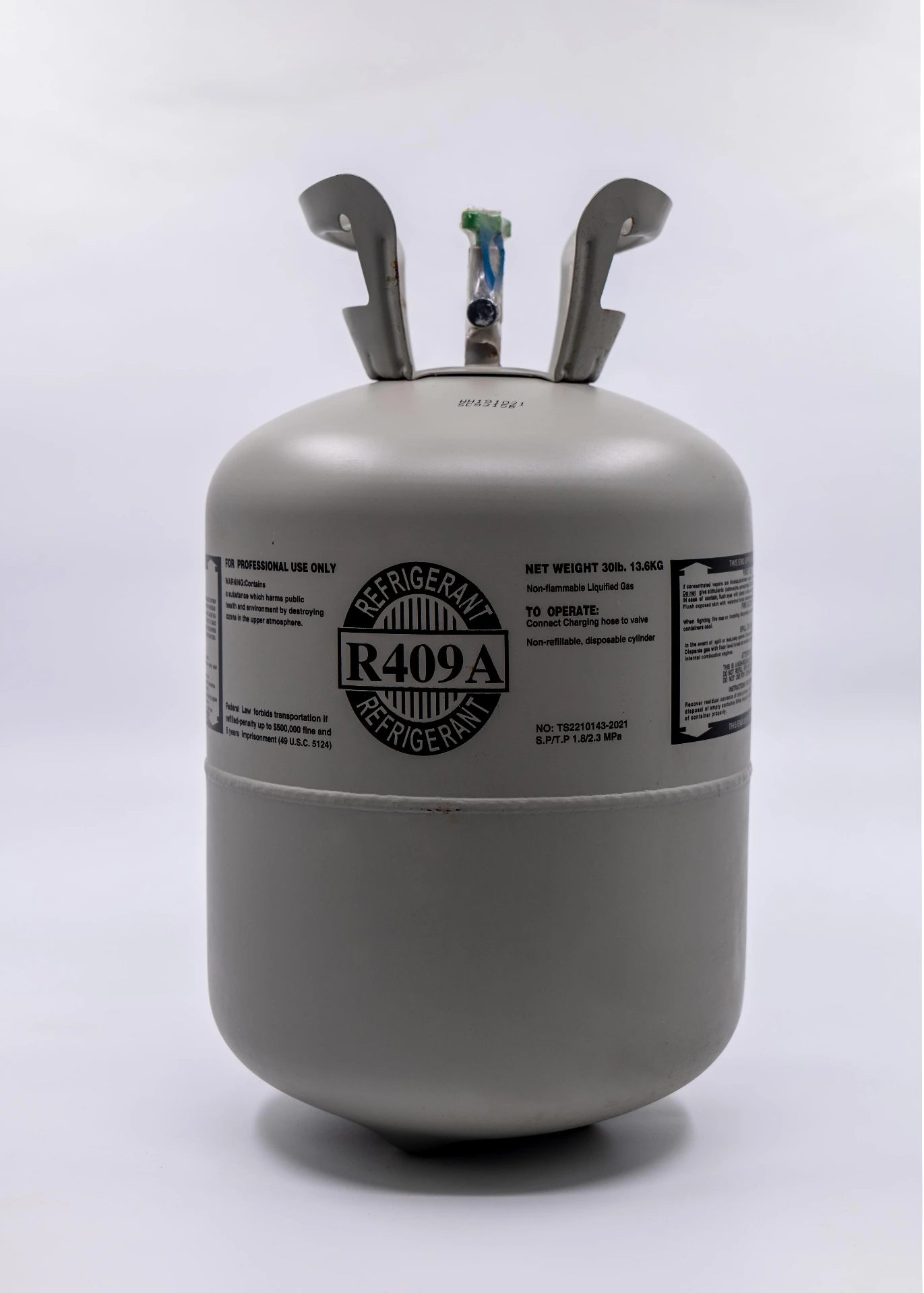 Refrigerante comercial DuPont SUVA R-409A (30Lb/13.62Kg)